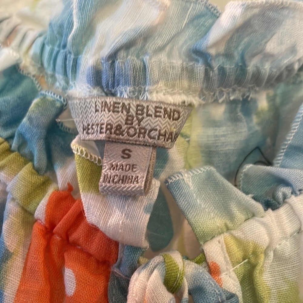 Hester & Orchard Floral frenzy  Boho linen blend  Top Small - Picture 3 of 5